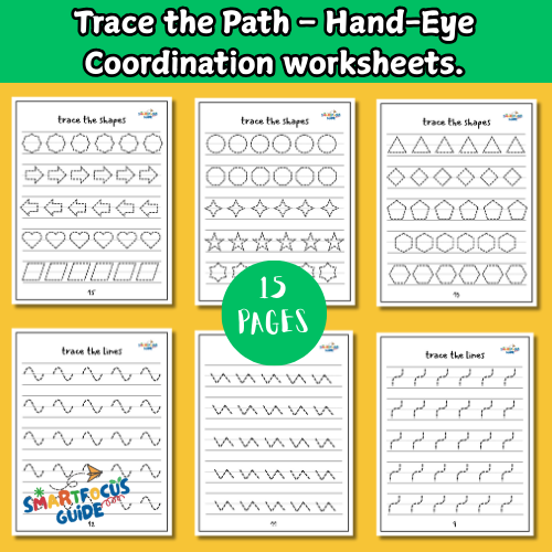 Trace the Path β Hand-Eye Coordination Activity Book (Ages 4β6)