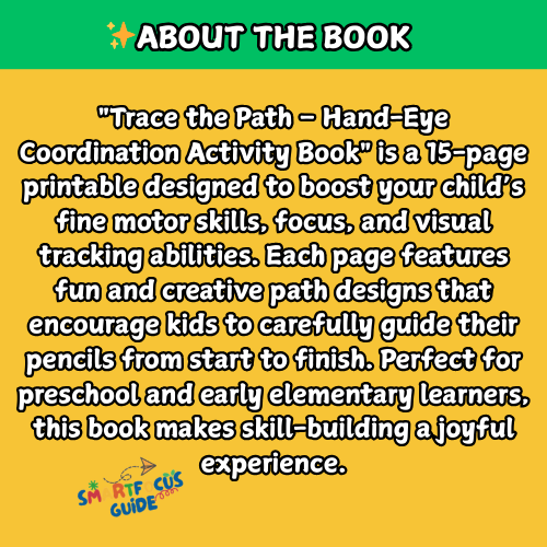 Trace the Path β Hand-Eye Coordination Activity Book (Ages 4β6)