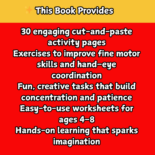 Cut and Paste Activities – Fun Learning for Kids (30 Pages)