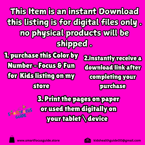 Color by Number for Kids – 50 Fun Pages to Boost Focus & Creativity