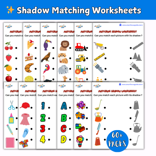 ✨ Shadow Matching Challenge for Kids | Printable Activity Book (Ages 4-8)