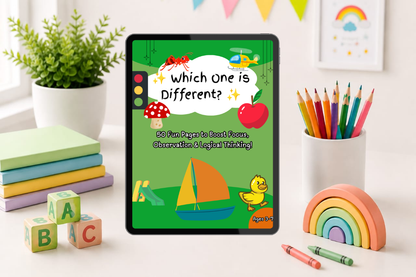 Which One is Different? – 50-Page Fun Activity Book for Kids