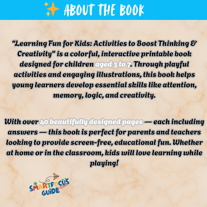 "Smart Patterns: Fun & Printable Activities to Train Young Minds"