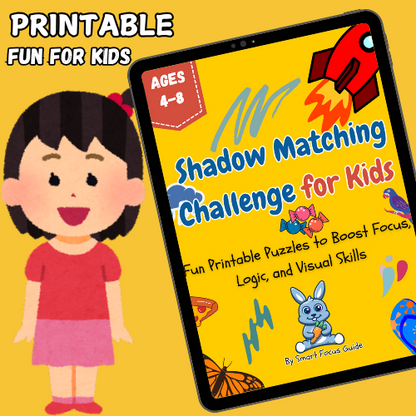 ✨ Shadow Matching Challenge for Kids | Printable Activity Book (Ages 4-8)