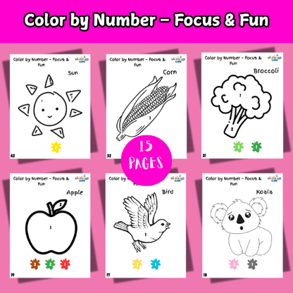 Color by Number for Kids – 50 Fun Pages to Boost Focus & Creativity