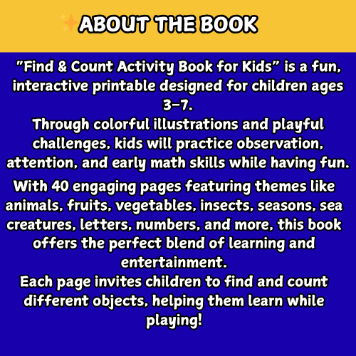 Find & Count Activity Book for Kids (Ages 3–7) | Printable Learning Fun