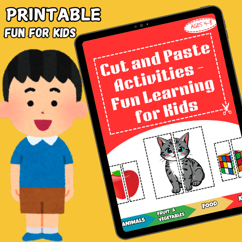 Cut and Paste Activities – Fun Learning for Kids (30 Pages)