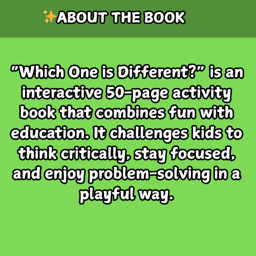 Which One is Different? – 50-Page Fun Activity Book for Kids