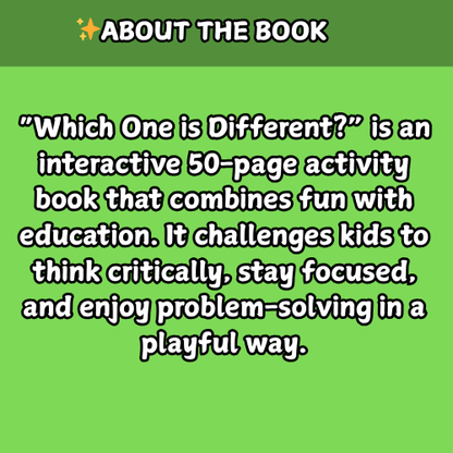Which One is Different? – 50-Page Fun Activity Book for Kids