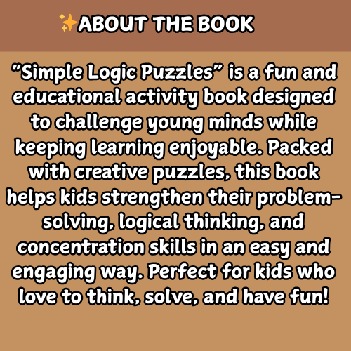 Simple Logic Puzzles – 30-Page Fun Activity Book for Kids