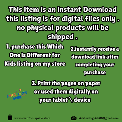 Which One is Different? – 50-Page Fun Activity Book for Kids