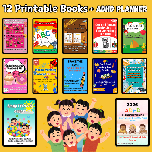 Ultimate Kids Activity Bundle 2026 – 12 Printable Books + ADHD Planner