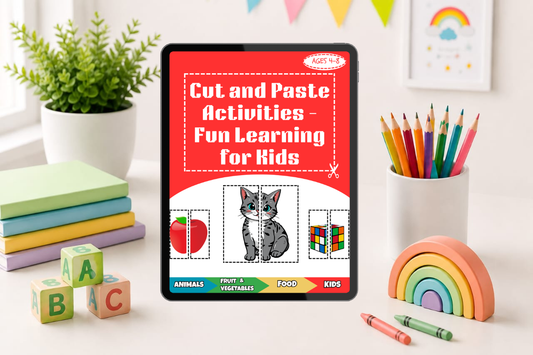 Cut and Paste Activities – Fun Learning for Kids (30 Pages)