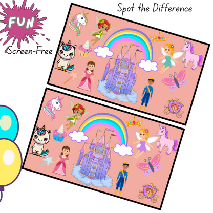 Printable Spot the Difference Activity Book for Kids – 30 Fun Puzzles with Answer Pages