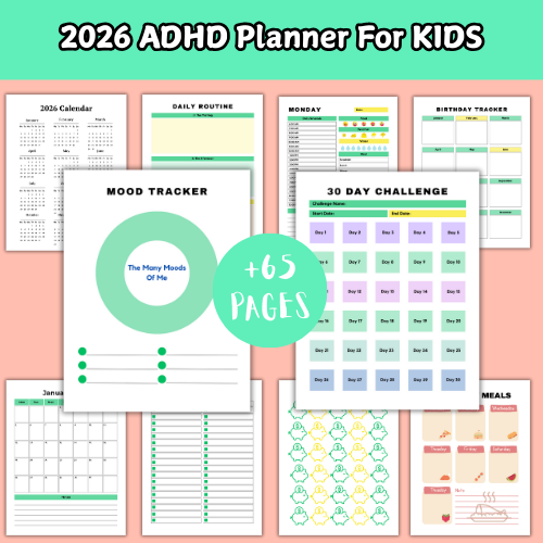 ADHD Kids Planner 2026 – Fun & Easy Focus Tool for Children