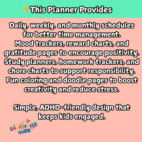 ADHD Kids Planner 2026 – Fun & Easy Focus Tool for Children