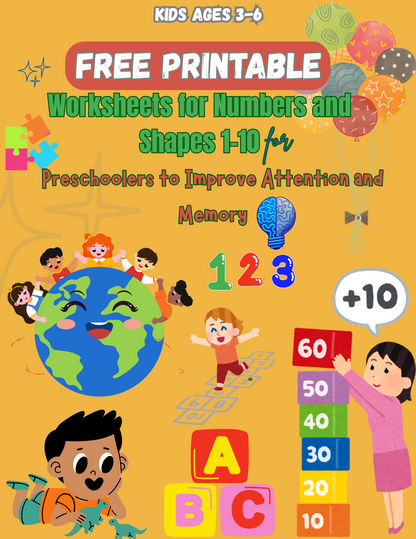Free Numbers 1–10 Printable Worksheets for Preschool & Kindergarten (PDF)